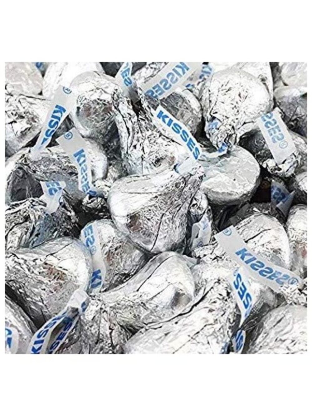 Milk Chocolate Kisses in Silver Foil - Bulk 6 lb Sweet Treats for Parties